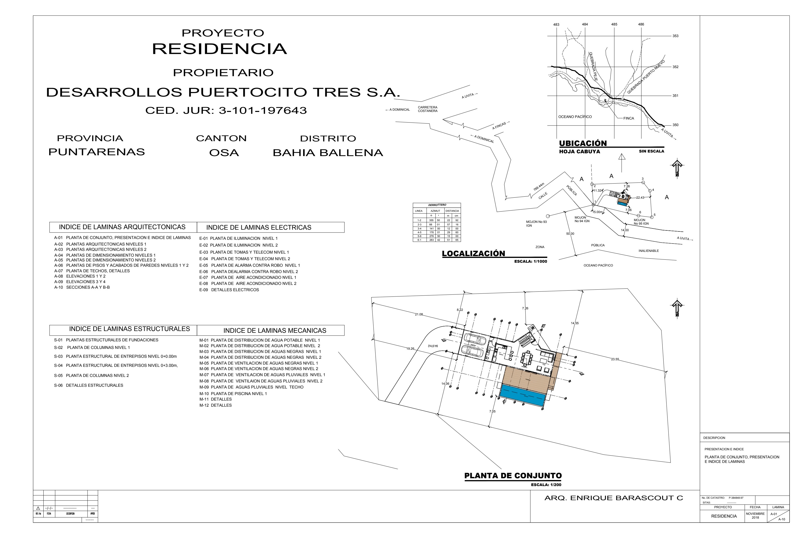 Site plan — location of the house within the concession parcel.